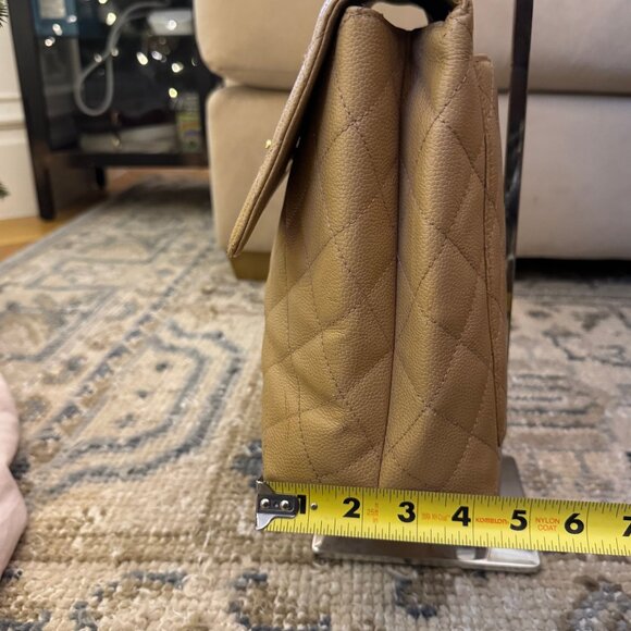 Vintage CHANEL Quilted Matelasse CC Logo Caviar Skin Handbag Purse - Picture 15 of 16